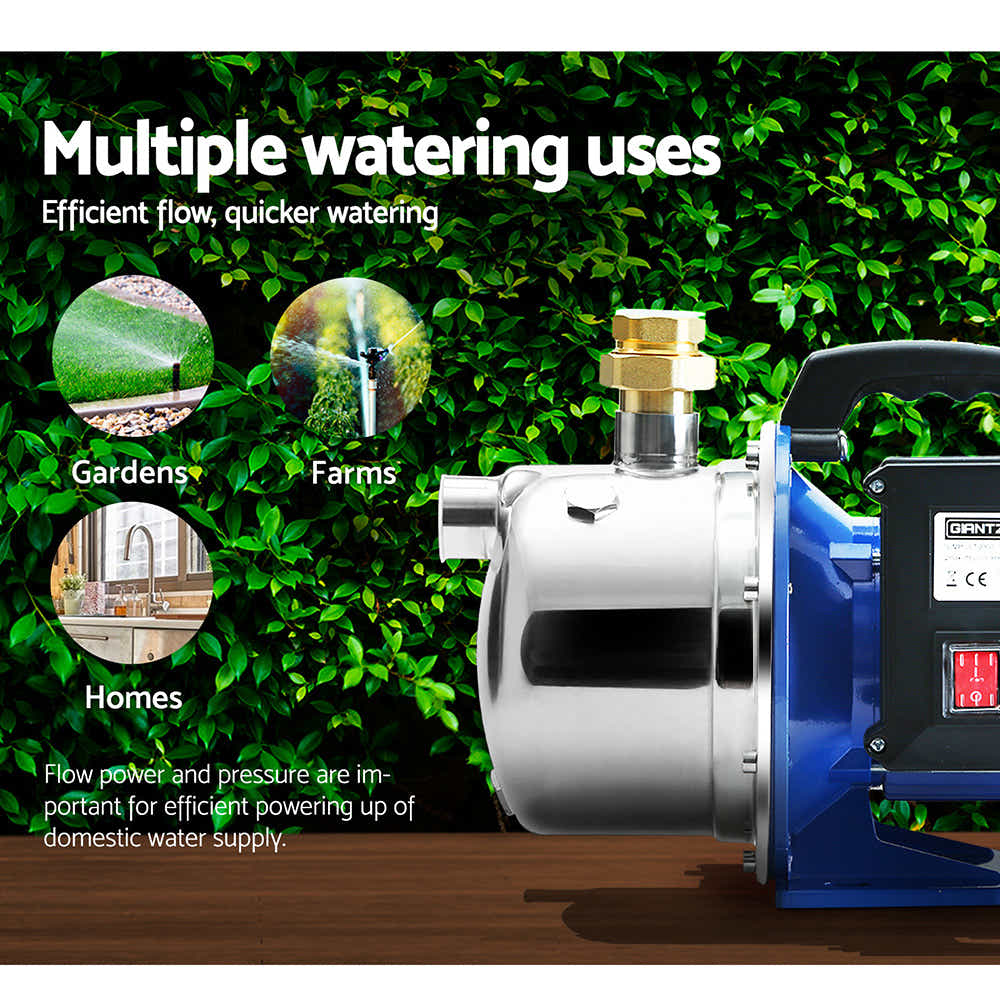 DS NA Water Pump High Pressure 1100W Stage Jet Rain Tank Pond Garden Irrigation
