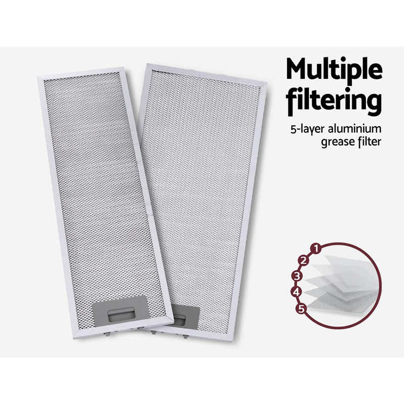 DS NA Rangehood Stainless Steel Slide Out Kitchen Canopy 60cm 600mm Black