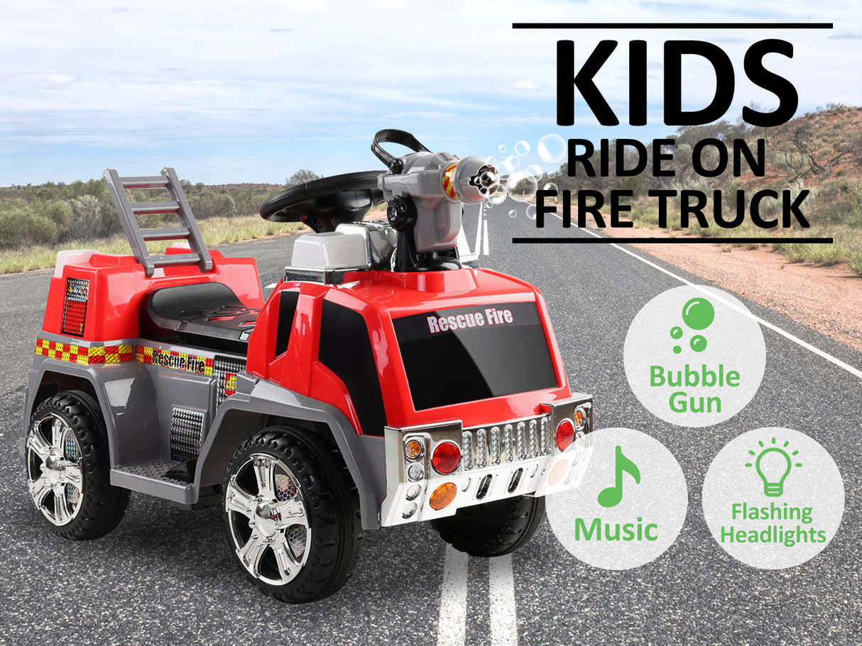 Kids Ride On Fire Truck With Water Gun - Red