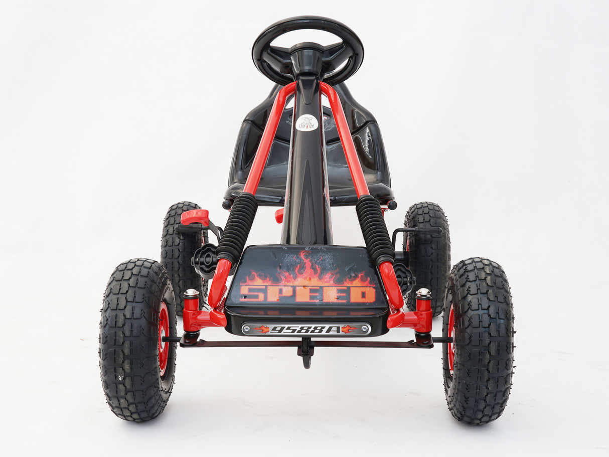 Kids Go Kart With Hand Brake - Red