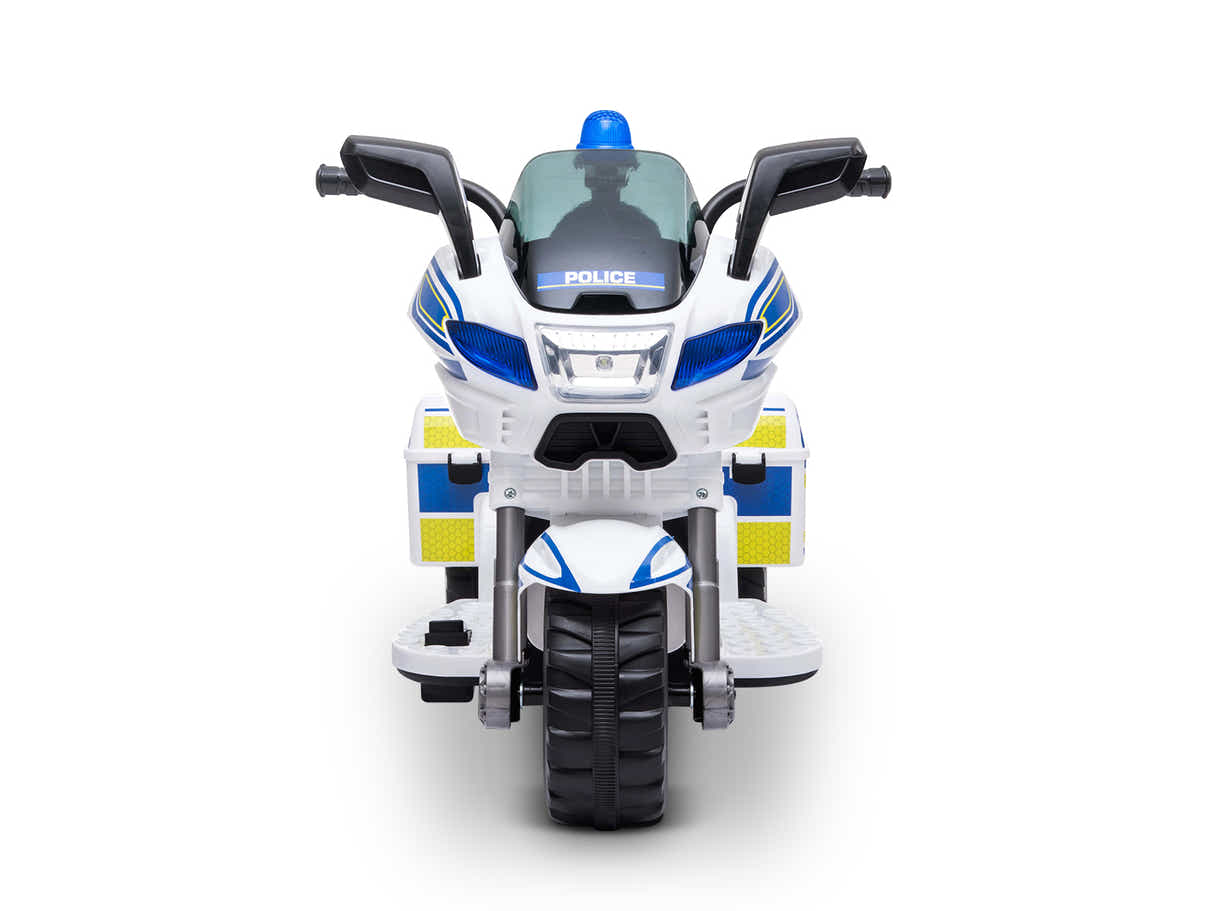 Kids Ride On Police Motorbike - White