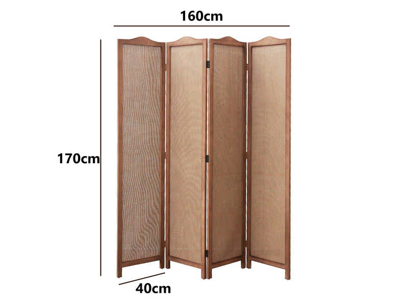 4-Panel Room Divider C M5 - Dark Brown