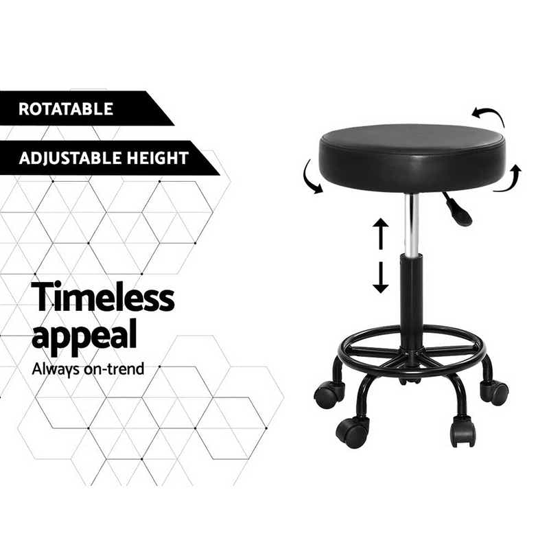 DS NA Round Salon Stool Stools Black Swivel Barber Hair Hydraulic Chairs Lift
