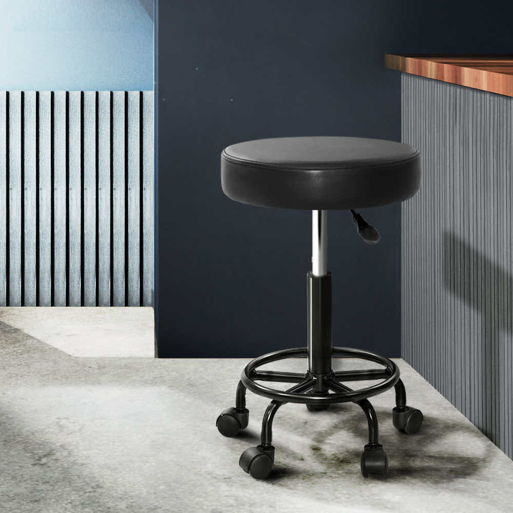 DS NA Round Salon Stool Stools Black Swivel Barber Hair Hydraulic Chairs Lift