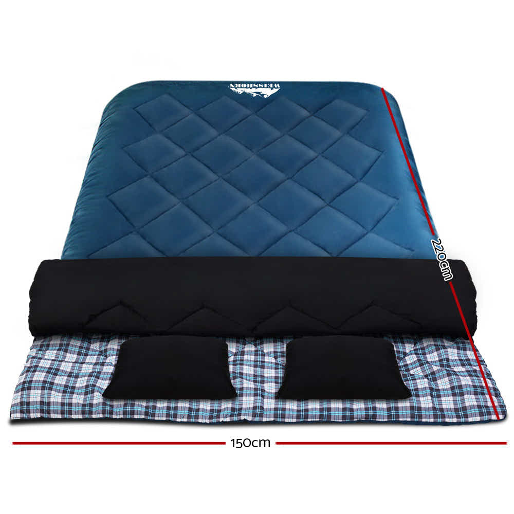 DS NA Weisshorn Sleeping Bag Camping Hiking Tent Outdoor Comfort 5 Degree Navy