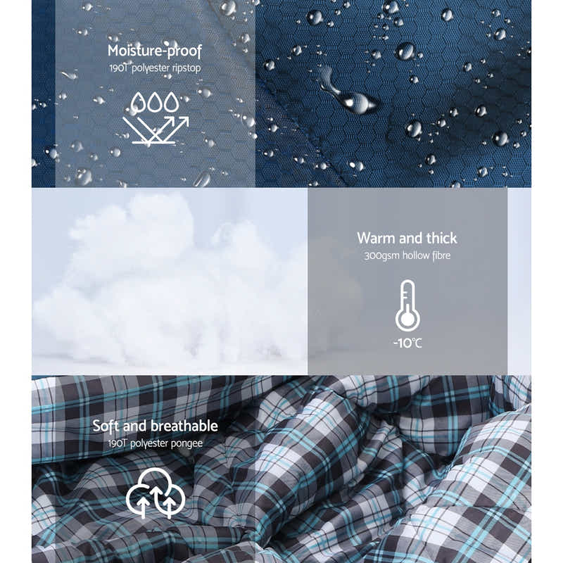 DS NA Weisshorn Sleeping Bag Camping Hiking Tent Outdoor Comfort 5 Degree Navy