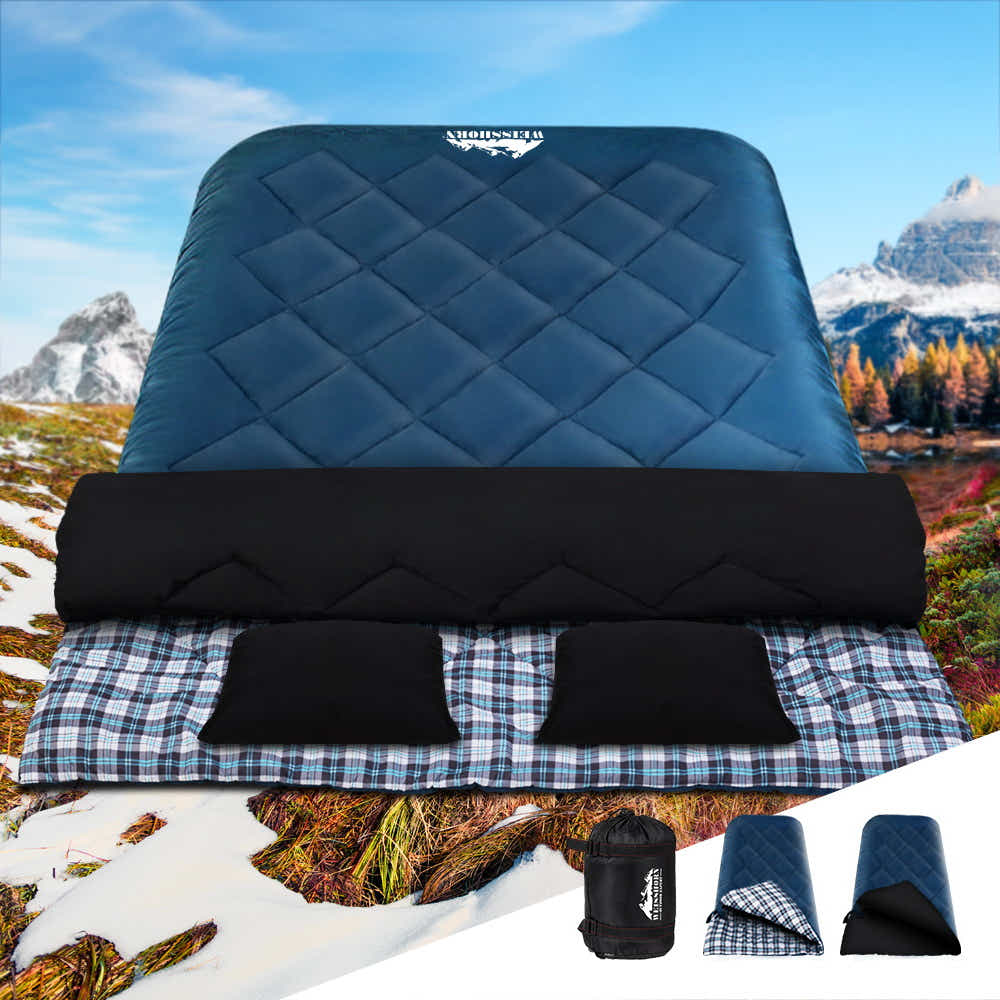 DS NA Weisshorn Sleeping Bag Camping Hiking Tent Outdoor Comfort 5 Degree Navy
