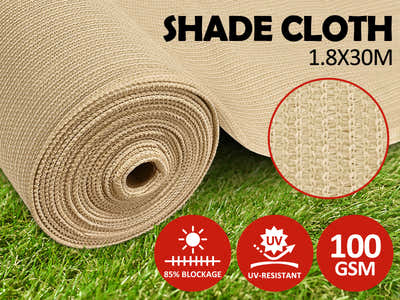 100gsm Sand Shade Cloth - 1.8m x 30m