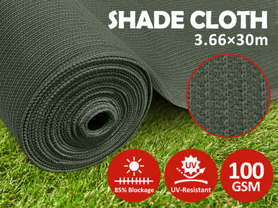 100gsm Green Shade Cloth - 3.66m x 30m