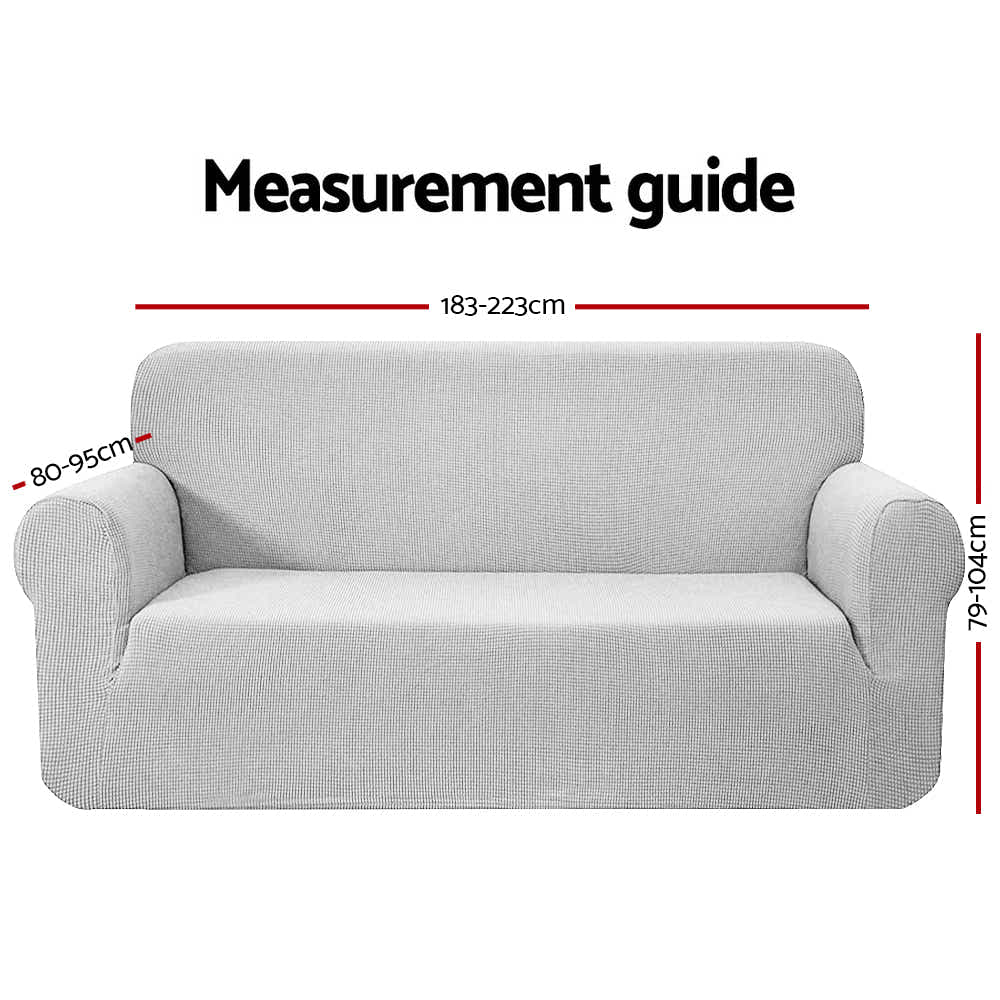 DS NA Artiss High Stretch Sofa Cover Couch Lounge Protector 3 Seater Grey