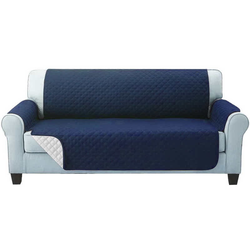 DS NA Sofa Cover Quilted Couch Covers Lounge Protector Slipcovers 3 Seater Navy