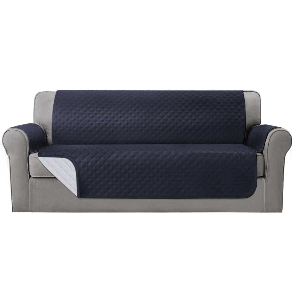 DS NA Sofa Cover Quilted Couch Covers 100% Water Resistant 4 Seater Dark Grey