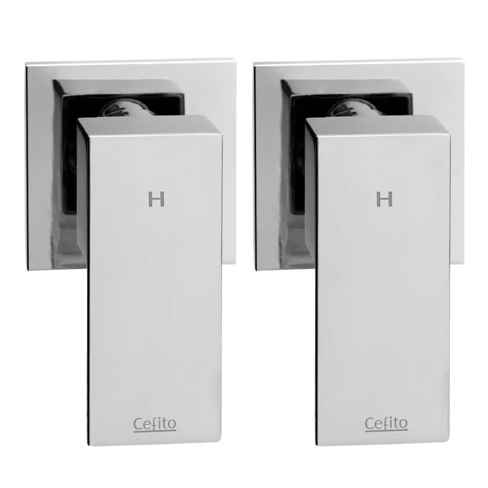 DS NA Bathroom Taps Faucet Rain Shower Head Set Hot And Cold Diverter DIY Chrome