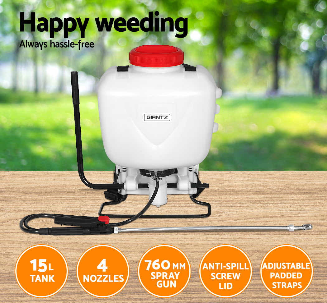 DS NA Weed Sprayer 15L Knapsack Backpack Pesticide Spray Fertiliser Farm Garden
