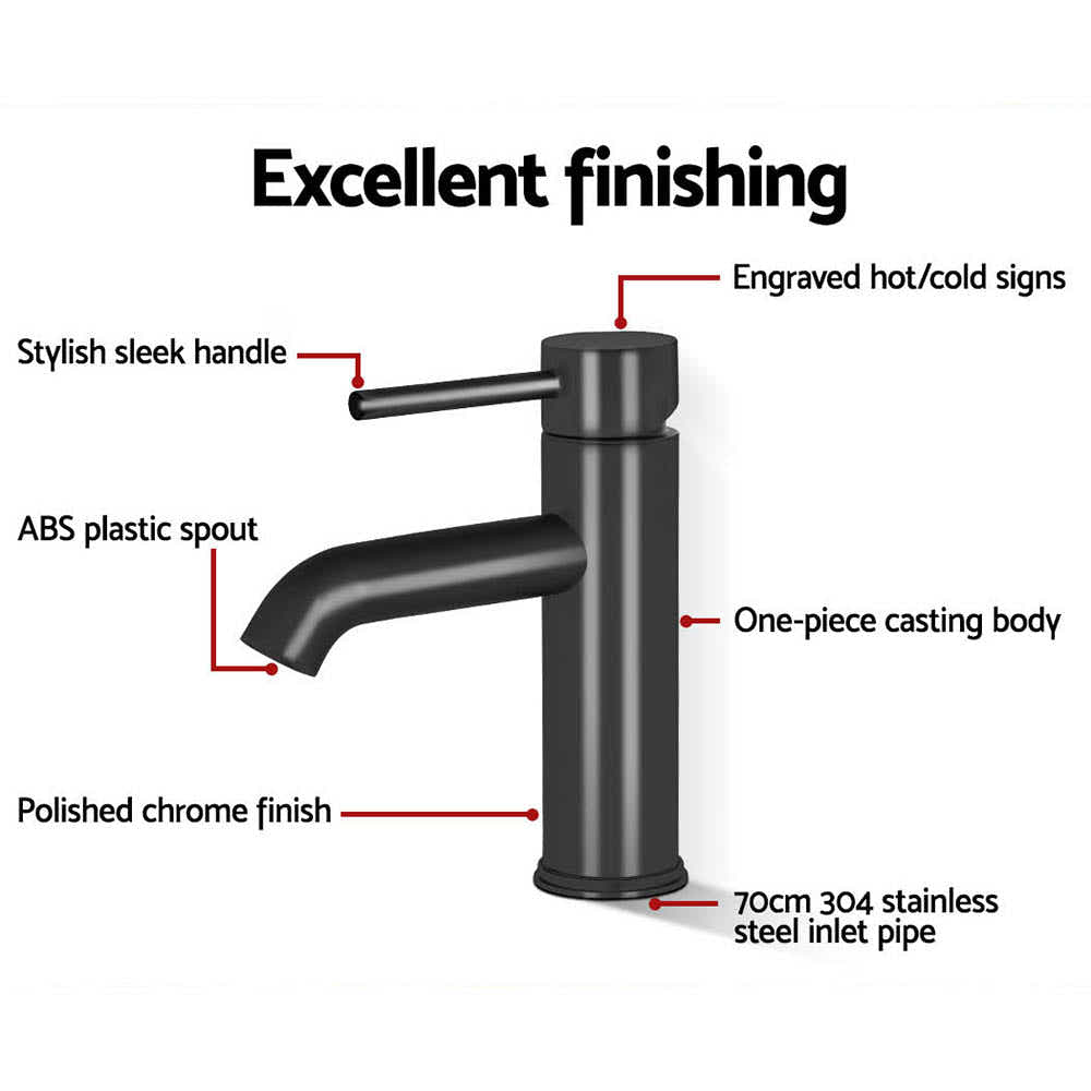 DS NA Cefito Basin Mixer Tap Faucet Black