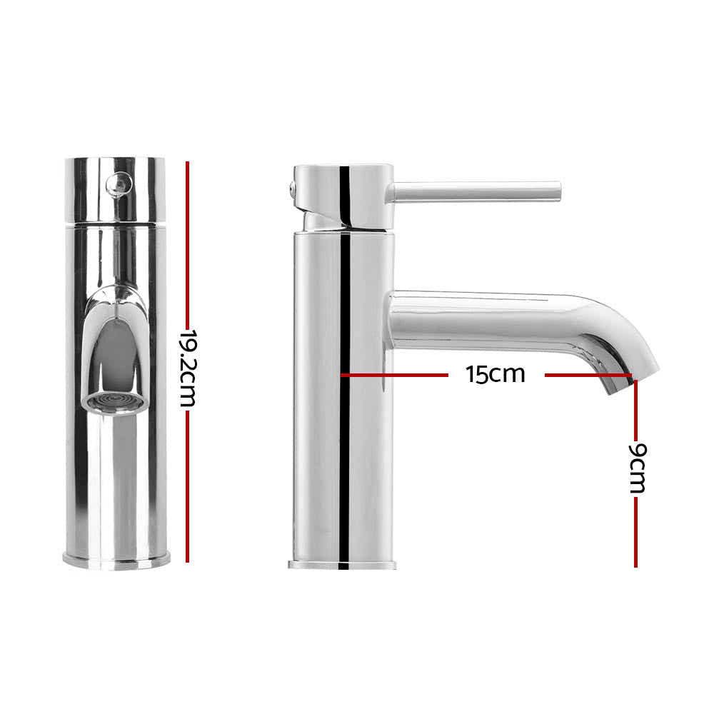 DS NA Cefito Basin Mixer Tap Faucet Silver
