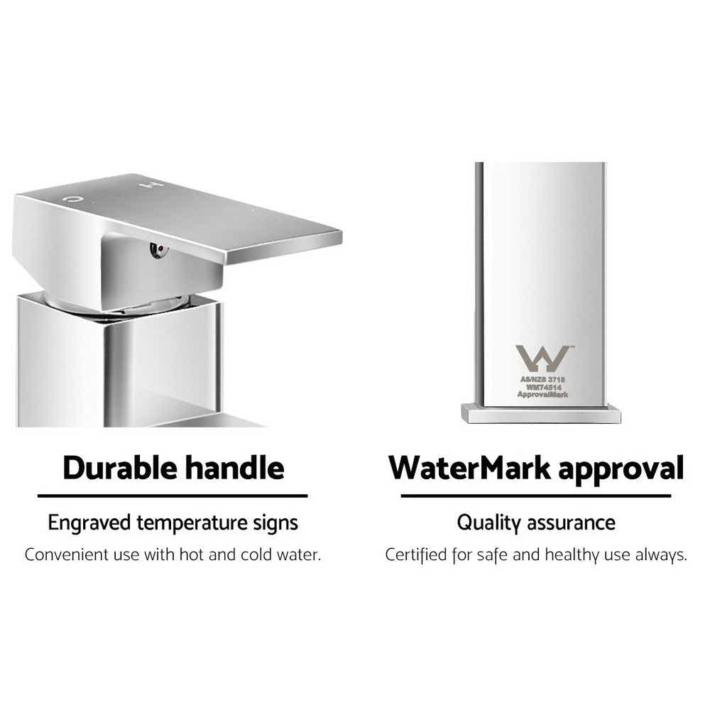 DS NA Basin Mixer Tap Faucet Bathroom Vanity Top WELS Standard Brass Silver