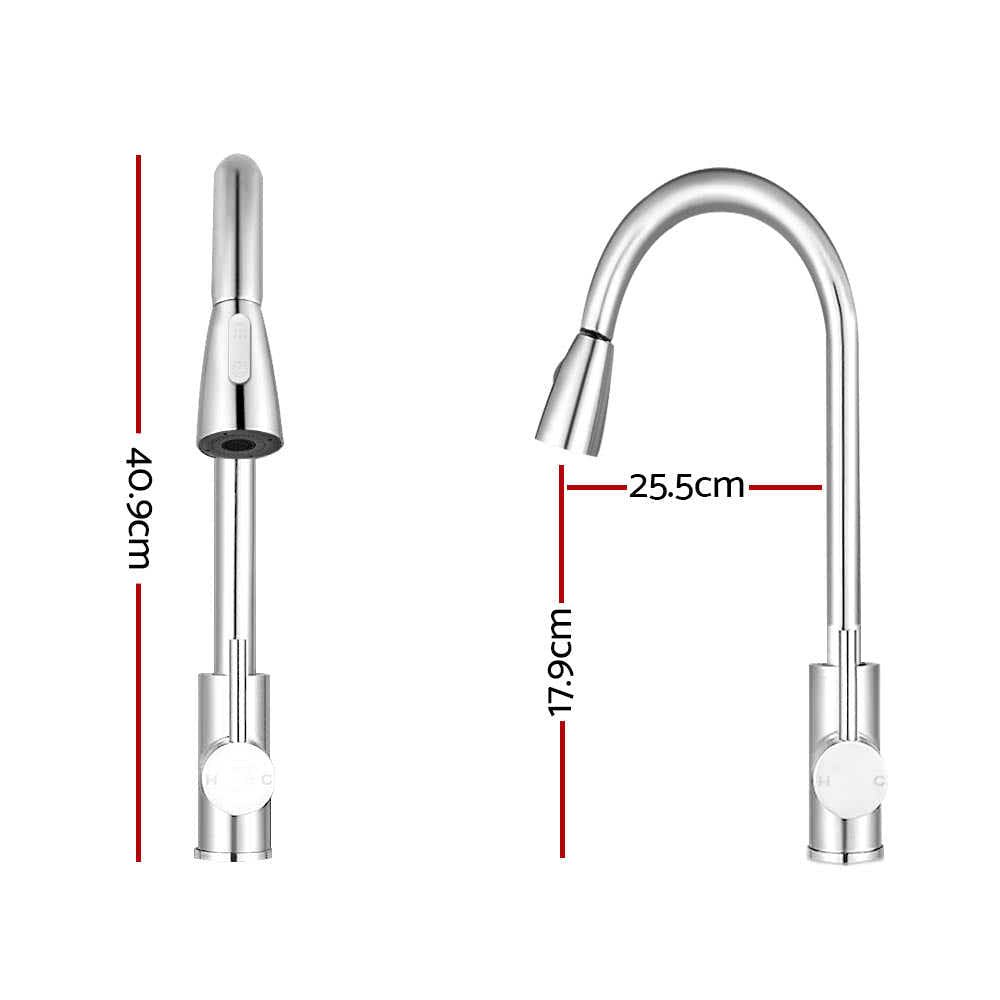 DS NA Cefito Pull-out Mixer Faucet Tap - Silver