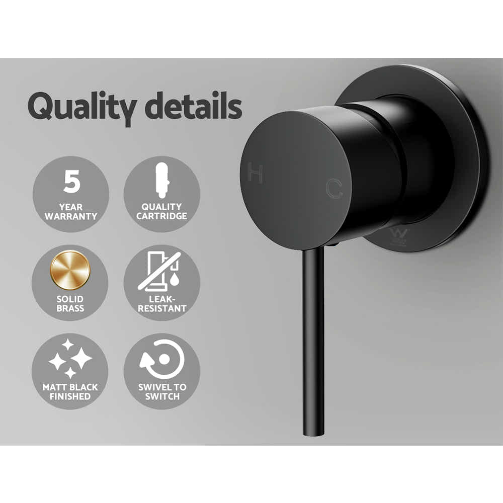 DS NA Cefito Bathroom Mixer Shower Wall Tap Faucet Sink Bathtub Brass Black
