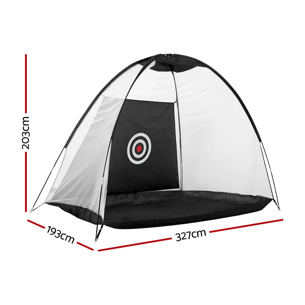 Golf & Soccer Practice Net Tent with Target Mat - 3 m