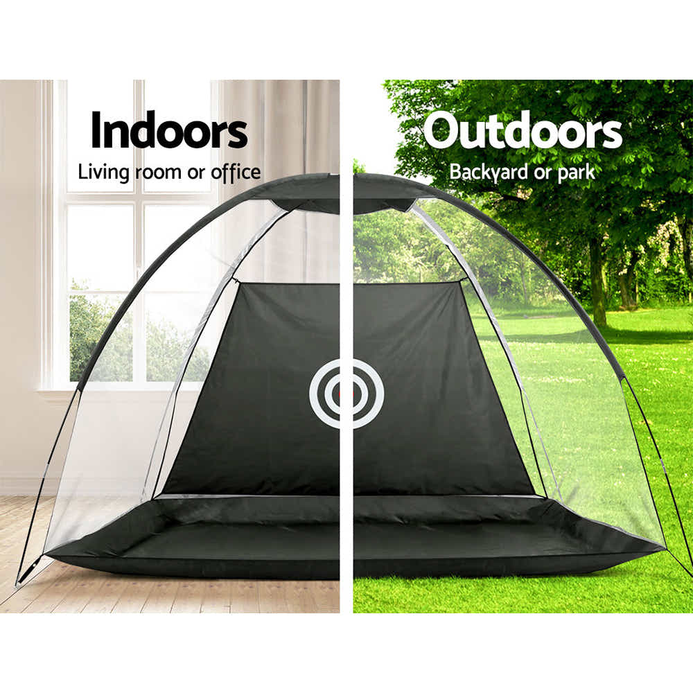 Golf & Soccer Practice Net Tent with Target Mat - 3 m