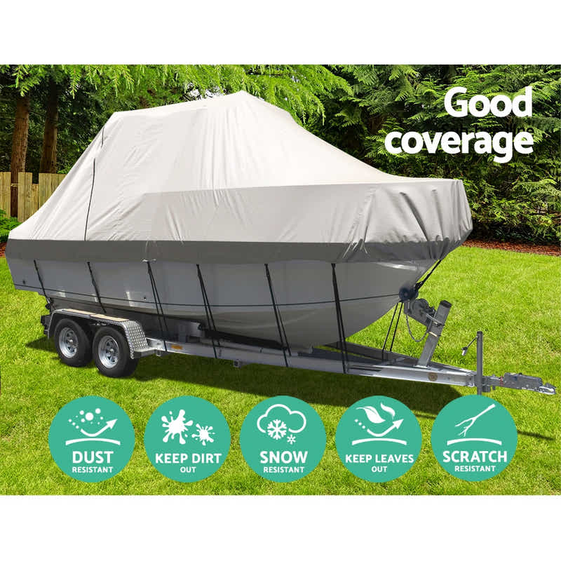 DS NA Seamanship 23-25ft Boat Cover Trailerable Jumbo 600D Marine Heavy Duty