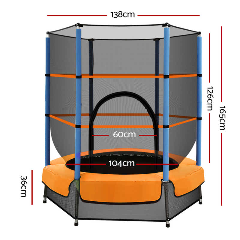 DS NA 4.5FT Trampoline Round Trampolines Kids Enclosure Outdoor Indoor Gift
