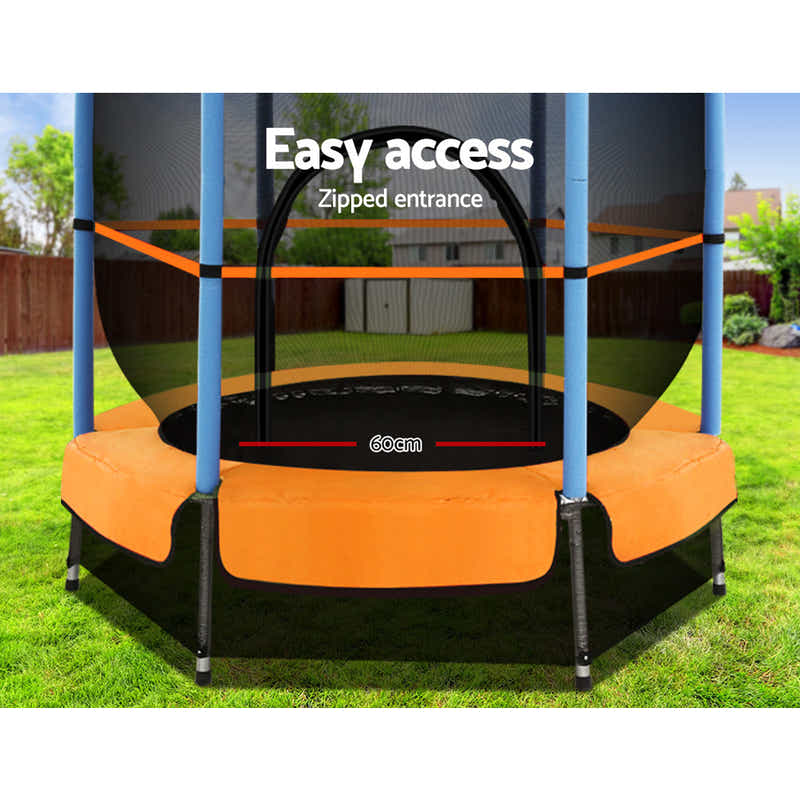 DS NA 4.5FT Trampoline Round Trampolines Kids Enclosure Outdoor Indoor Gift