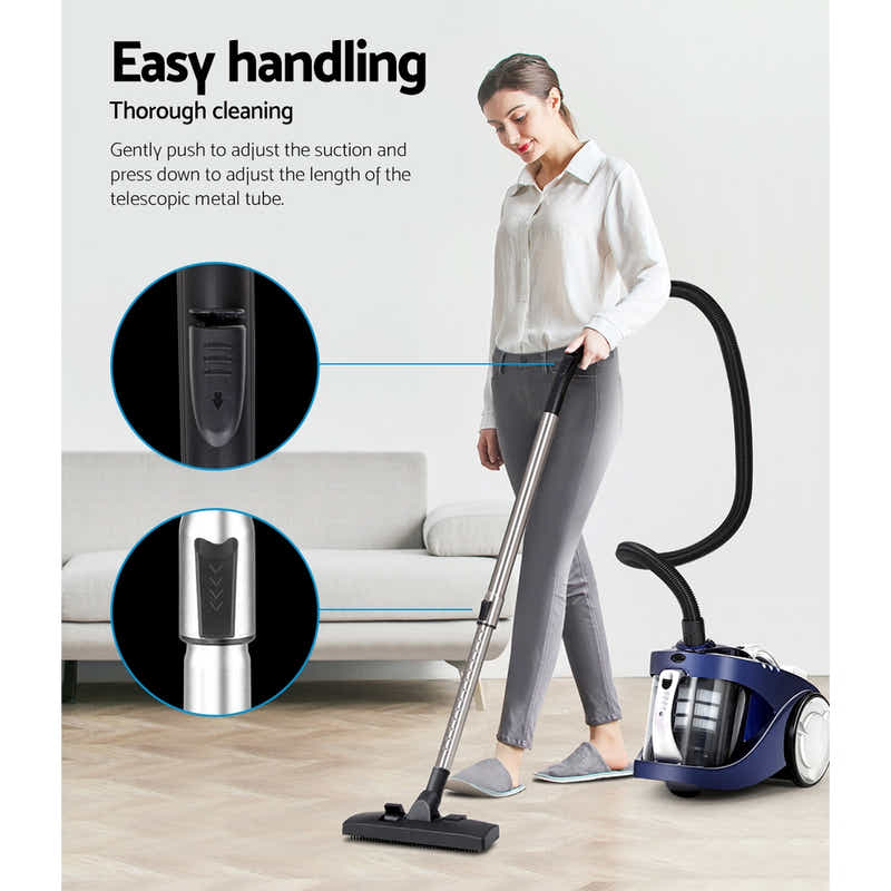 DS NA Devanti Vacuum Cleaner Bagless Vac Home Office Car 2200W Blue