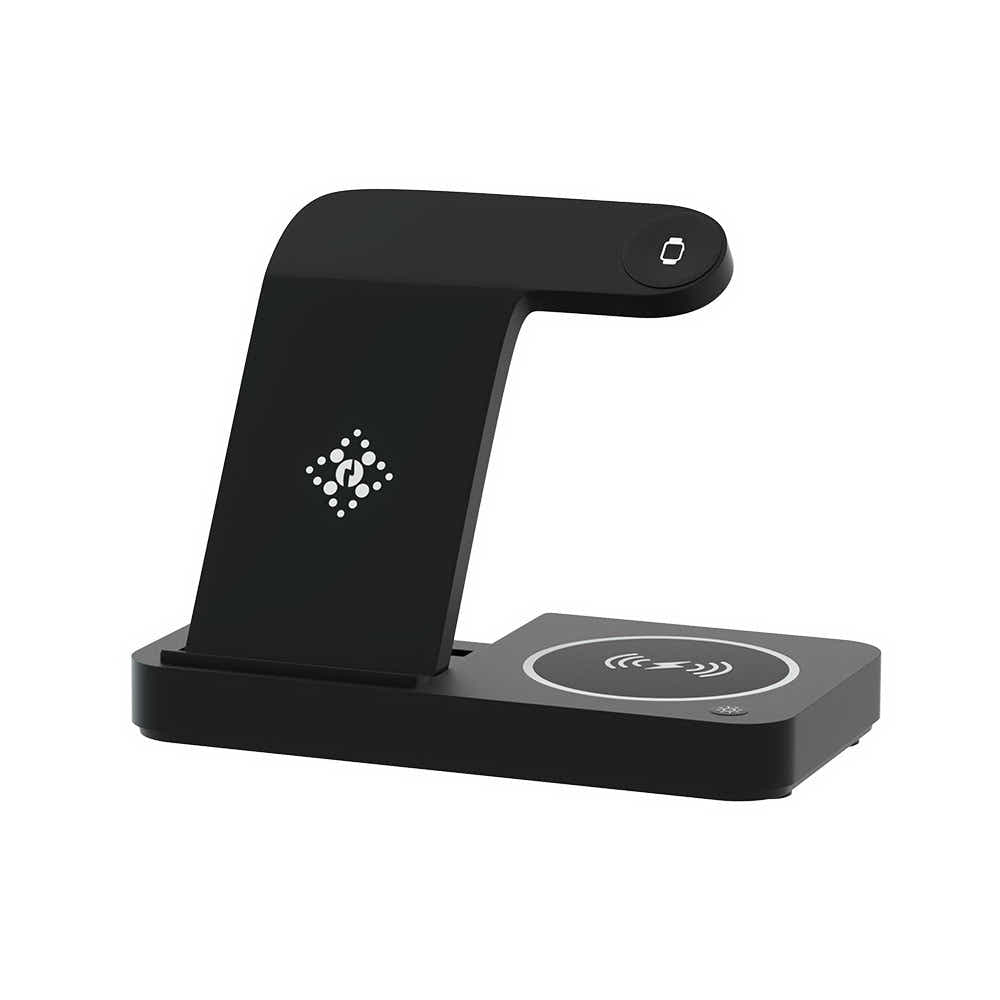 DS NA Devanti 4-in-1 Wireless Charger Station Fast Charging for Phone Black