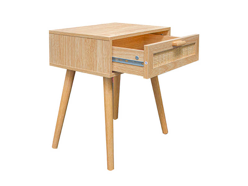 Naturlig Single Storage Bedside Table