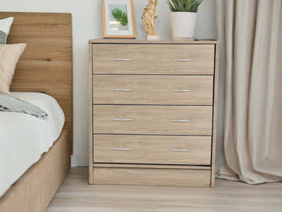 Bardalona 4-Drawer Chest - Oak