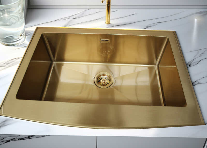 Gold Stainless Steel Single Sink