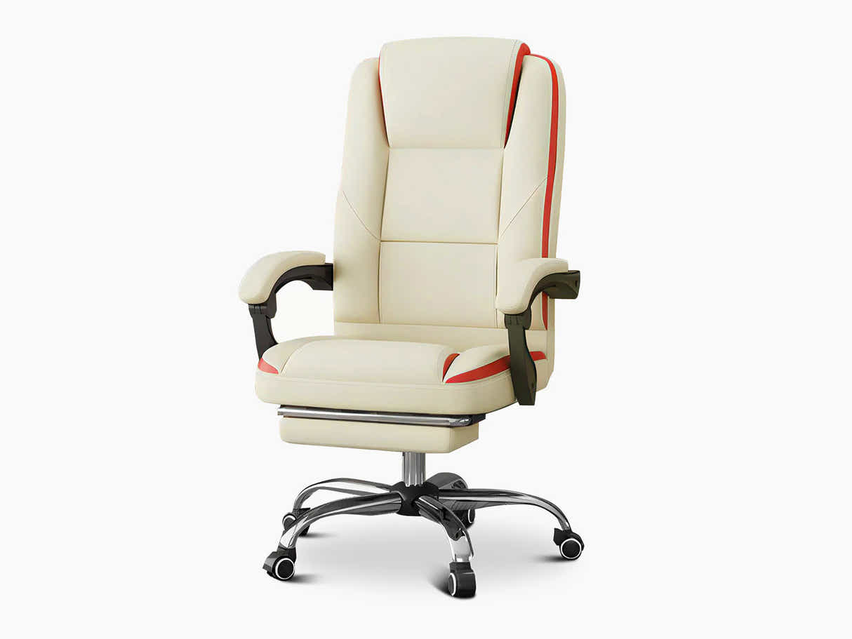 Naturlig Writing Desk & Siena Executive Office Chair PU Beige