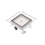 DS BS Square Tile Insert Floor Grate Bathroom Shower Drain 15cm