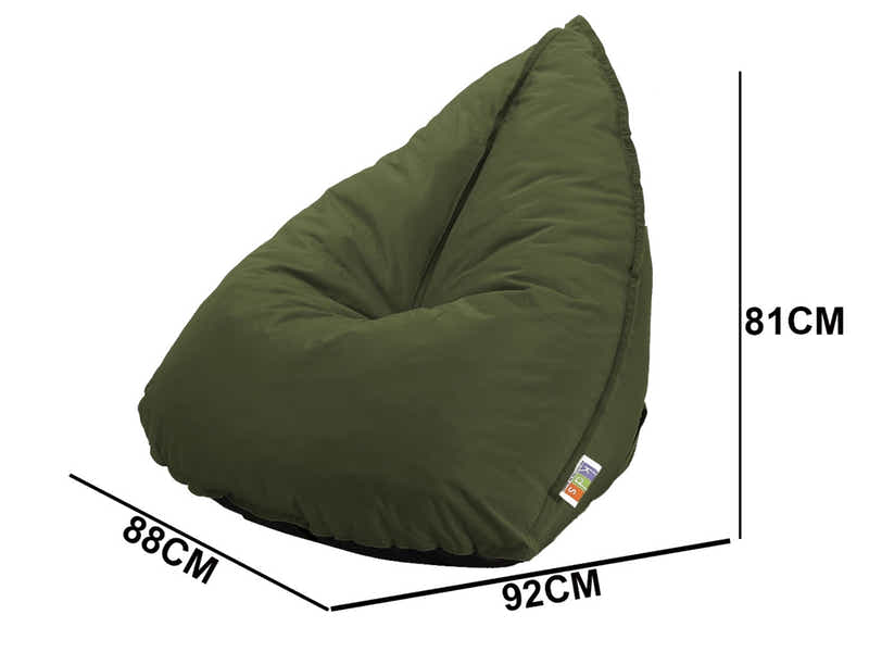 Outdoor Triangle Foam Bag Chair - Olive Green