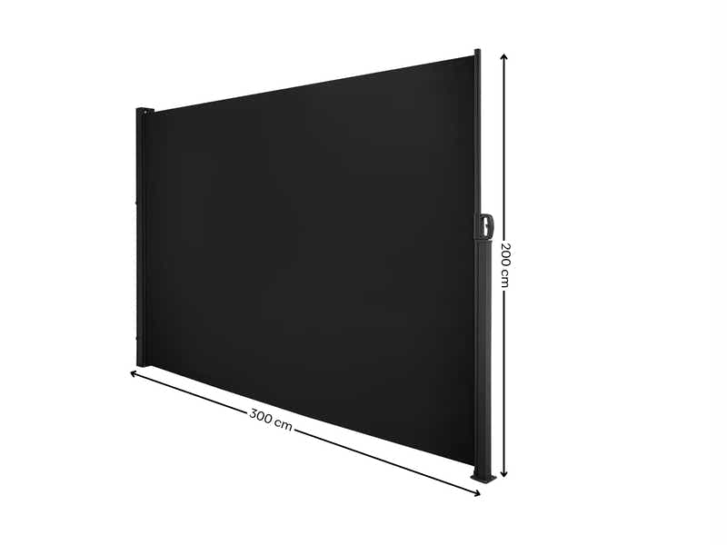 Side awning B 300x200cm Black