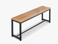 Wooden Dining Bench with Metal Legs - 140 cm