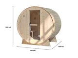 2-4 Person Outdoor Barrel Sauna