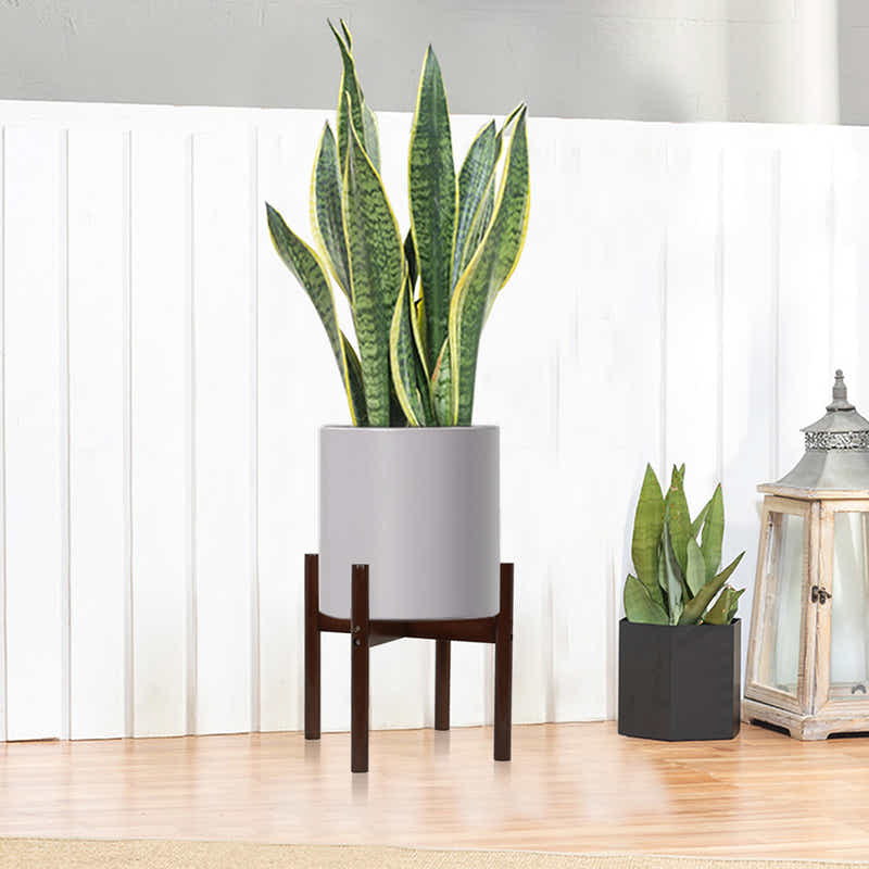 DS BS Mid Century Bamboo Indoor Plant Stand-50cm