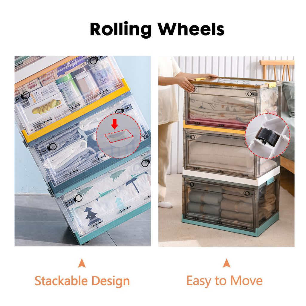 DS BS 55L Closets Foldable Stackable Storage Box