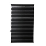 DS BS Zebra Roller Shades Blind Curtain Black 80x150cm