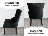 Nappi Linen Dining Chair Charcoal - Set of 2