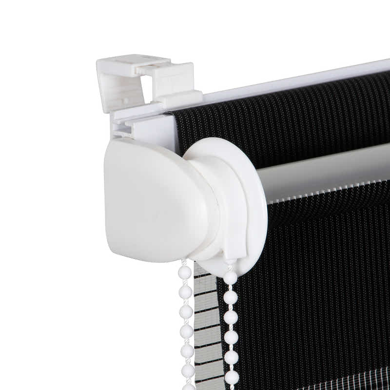 DS BS Zebra Roller Shades Blind Curtain Black 80x150cm