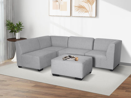 DS NZ made Andy corner sofa Comfy Silver