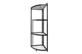 DS BS Foldable 4 Tier Steel Triangular Corner Shelving Unit