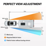 DS BD 2 Towing Mirrors Caravan Car Safety Convex Flat Mirror Clipon Side 4X4