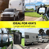 DS BD 2 Towing Mirrors Caravan Car Safety Convex Flat Mirror Clipon Side 4X4