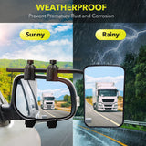 DS BD 2 Towing Mirrors Caravan Car Safety Convex Flat Mirror Clipon Side 4X4