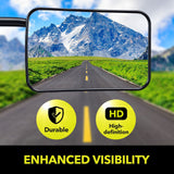 DS BD 2 Towing Mirrors Caravan Car Safety Convex Flat Mirror Clipon Side 4X4
